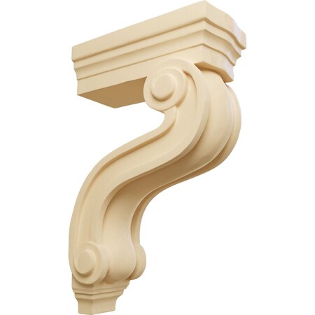 Ekena Millwork 3 7/8"W x 8"D x 13"H Los Angeles Hollow Back Corbel, Maple COR03X08X13HAMA